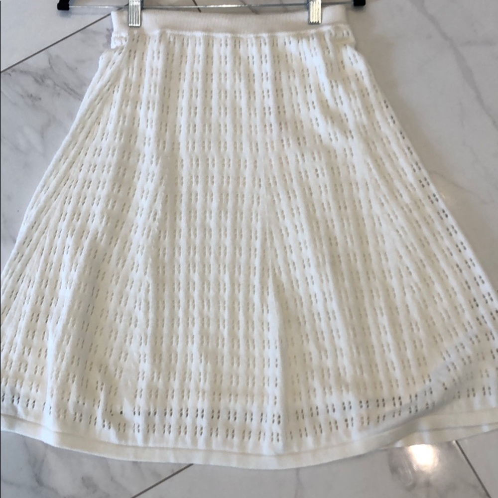 Ivory knit skirt